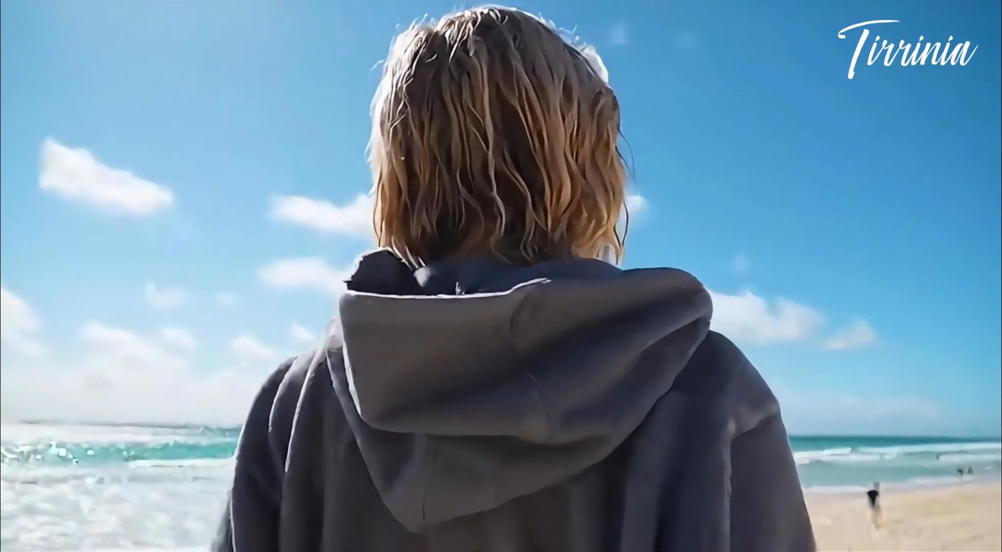 thumbnail video image 2 of Tirrinia Soft Surf Poncho Changing Towel - Quick Dry Microfiber Hooded Wetsuit Changing Robe (Grey), 2 of 9