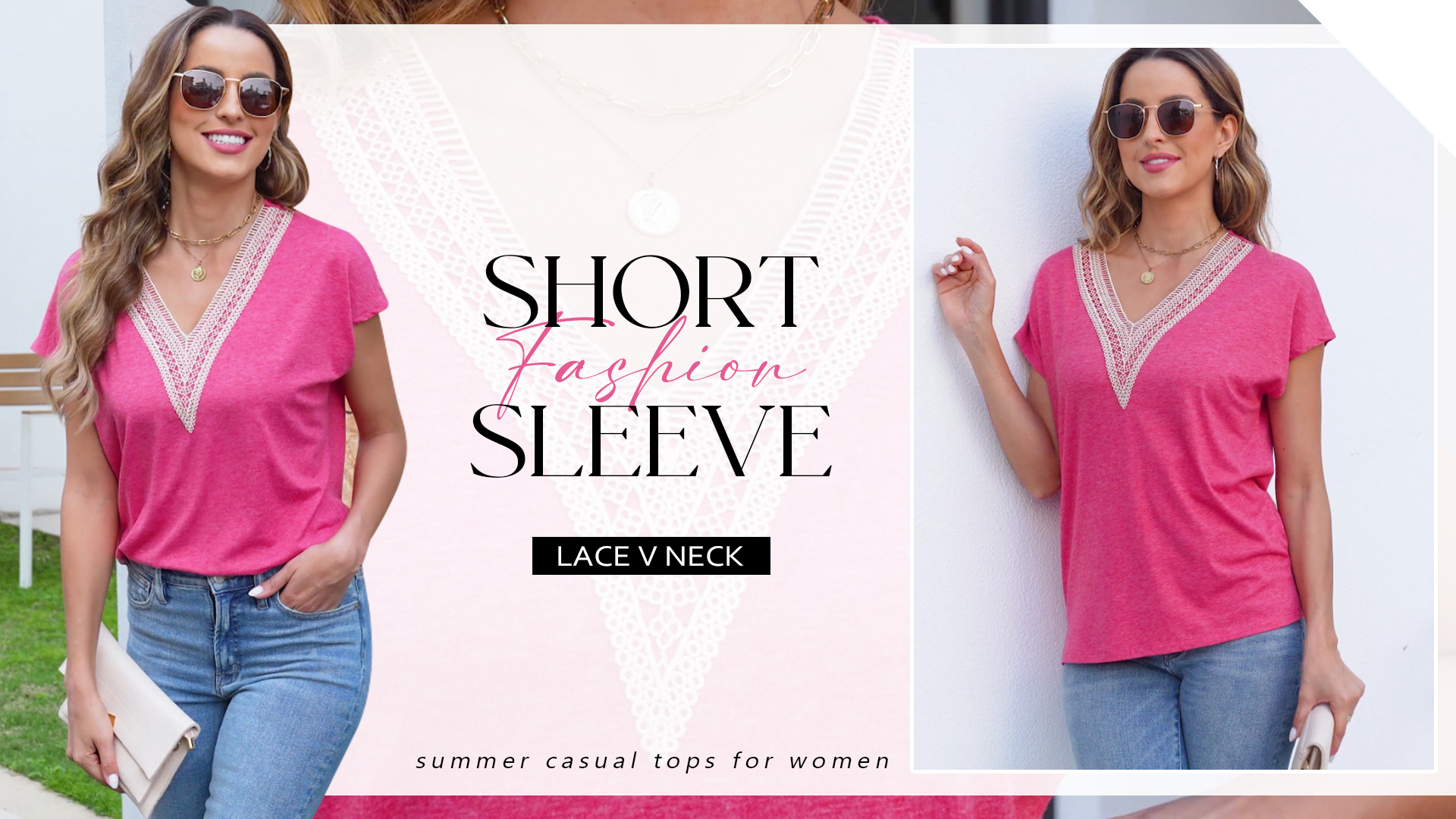thumbnail video image 2 of MEROKEETY Women Casual Short Sleeve Crew Neck Loose Blouse Black Medium, 2 of 6