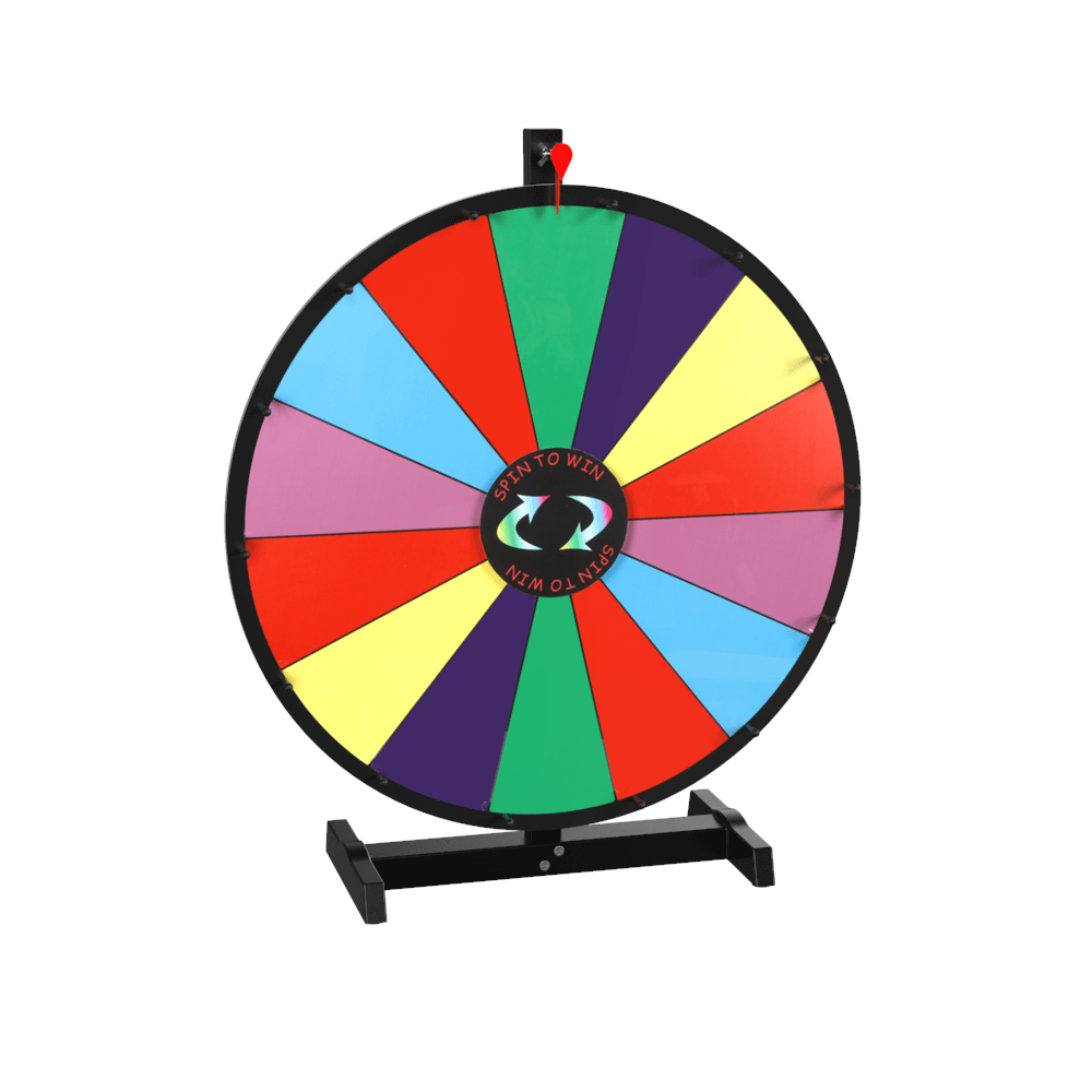 Zeny 24 Tabletop Editable Dry Erase Color Prize Wheel 14 Slot Fortune Spinning  Game 