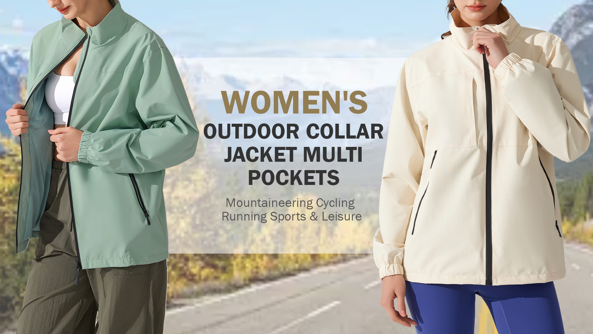 thumbnail video image 2 of FEOYA Ladies Hooded Rain Jacket Women Waterproof Windbreaker Lightweight Outdoor Raincoat for Hiking Travel Autumn Spring L White, 2 of 7