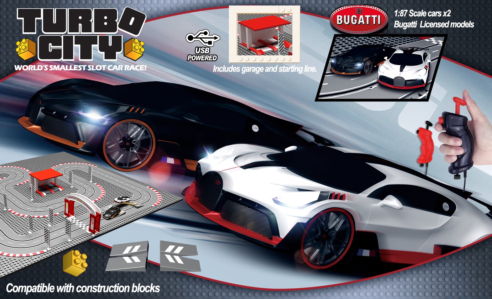 thumbnail video image 2 of Turbo City Large Track Bugatti, 2 of 8