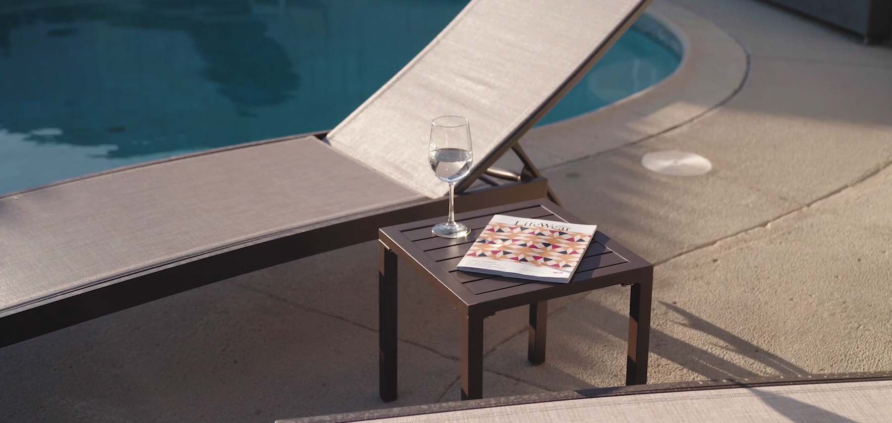 thumbnail video image 2 of Crestlive Products 2-Pack 15.7" x 15.7" Outdoor Side Table, All-Weather Aluminum Square Patio End Table, Brown, 2 of 6