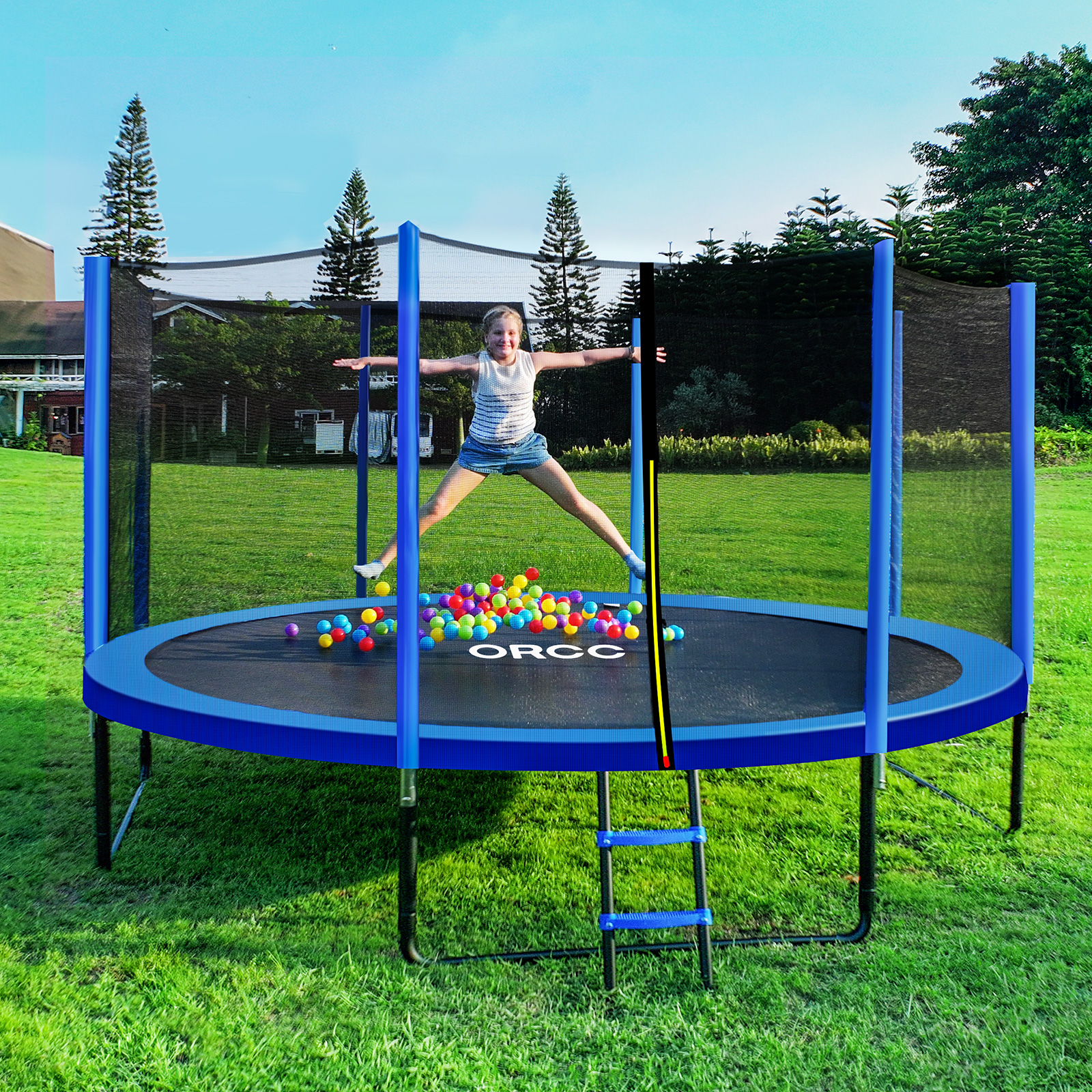 Zupapa 14FT 12FT 10FT 8FT Trampoline for Kids and Adults, 450 LBS