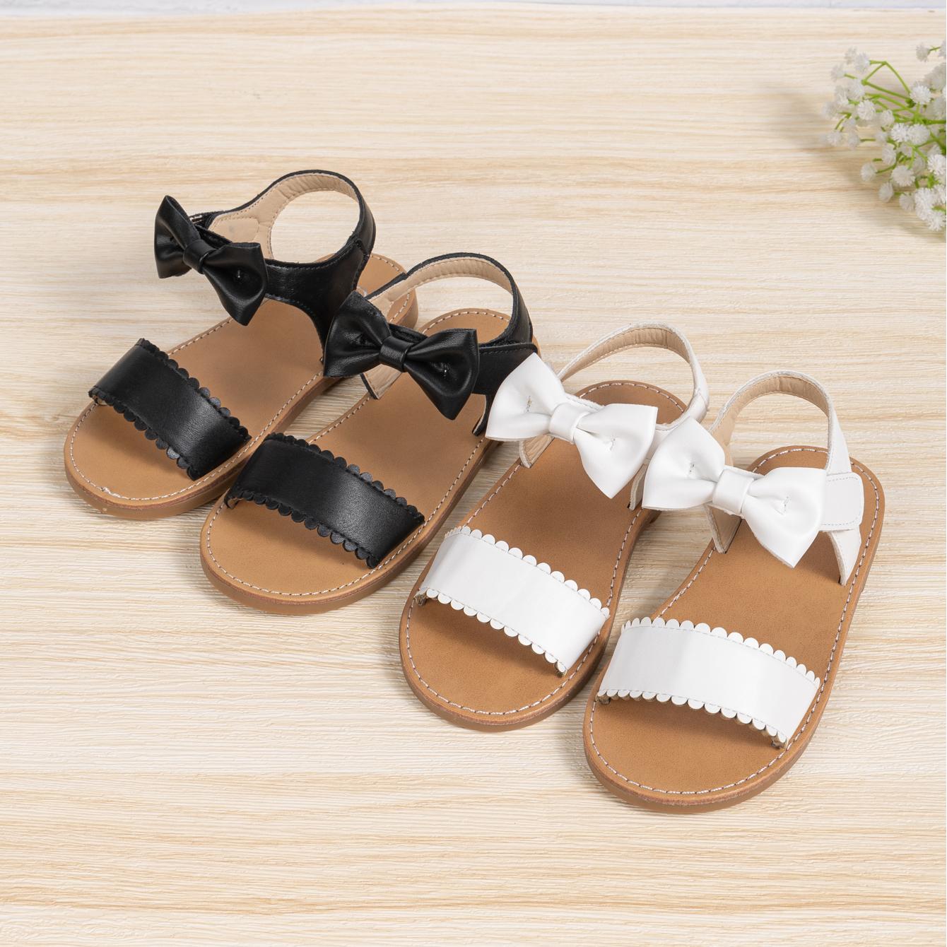 thumbnail video image 2 of Meckior Toddler Girls Sandals Open Toe Summer PU leather Shoes for Little Kids, 2 of 8