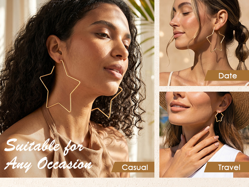 thumbnail video image 2 of KeyStyle 14K Gold Plated Large Hoop Earrings for Women Hypoallergenic Stainless Steel Hoops 70mm Christmas Birthday Anniversary Jewelry Gifts, 2 of 11