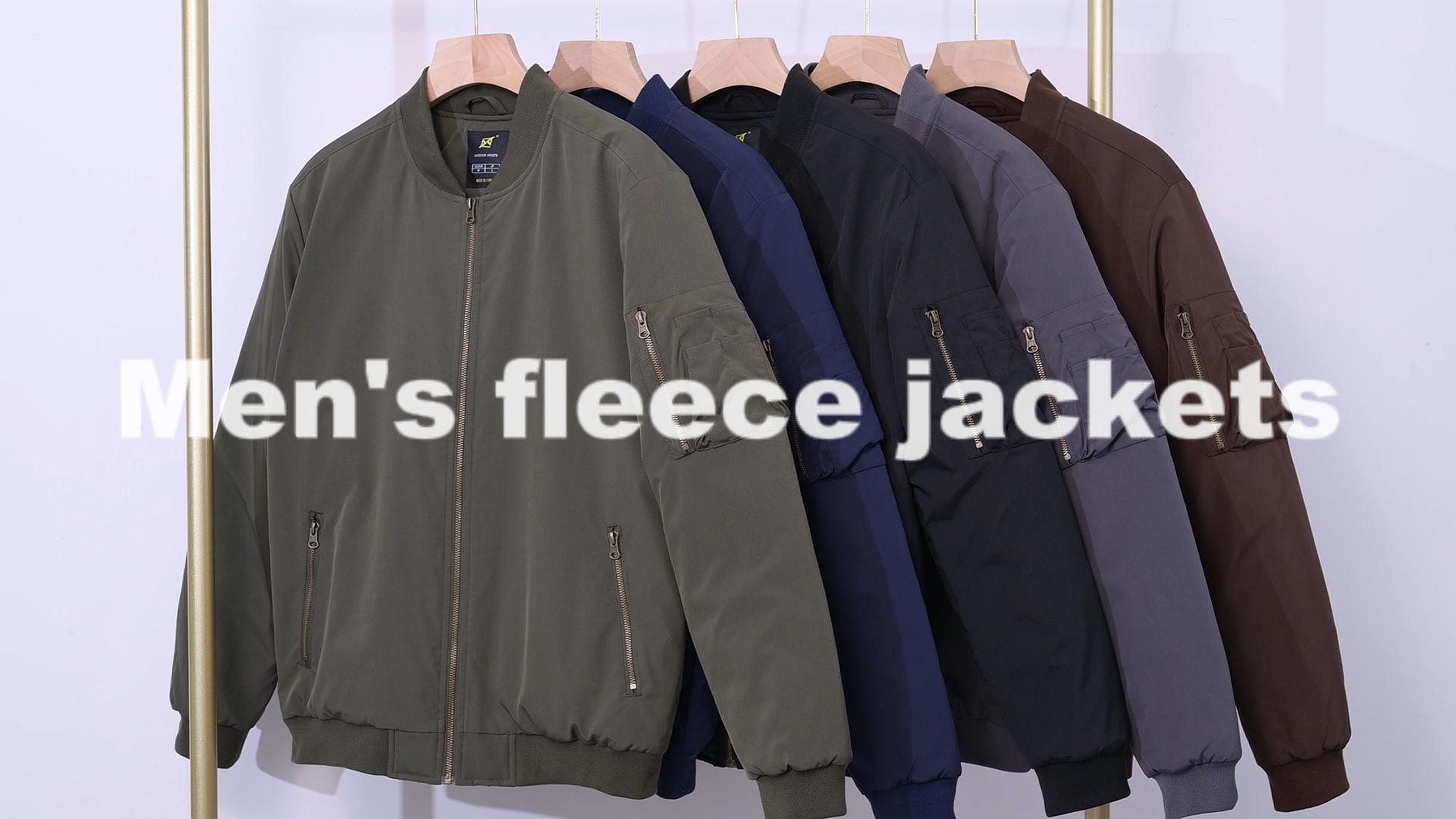 thumbnail video image 2 of Zehisen Men's Jackets-Bomber Jacket Fall Winter Warm Windbreaker Full Zip Casual Windproof Outdoor Coats Coffee L, 2 of 9