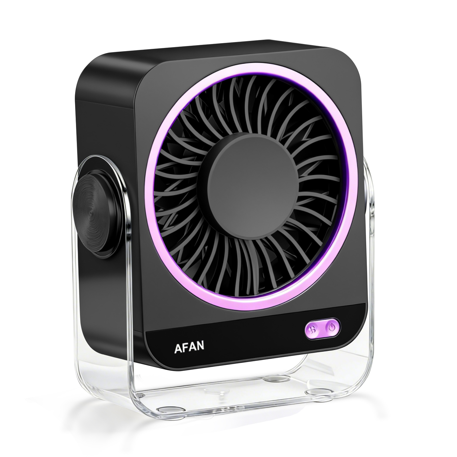 thumbnail video image 2 of Portable Desk Fan  - 199 Speeds, Turbo Airflow,  USB Rechargeable, Quiet with LED Display for Home Office Travel -K818, 2 of 10
