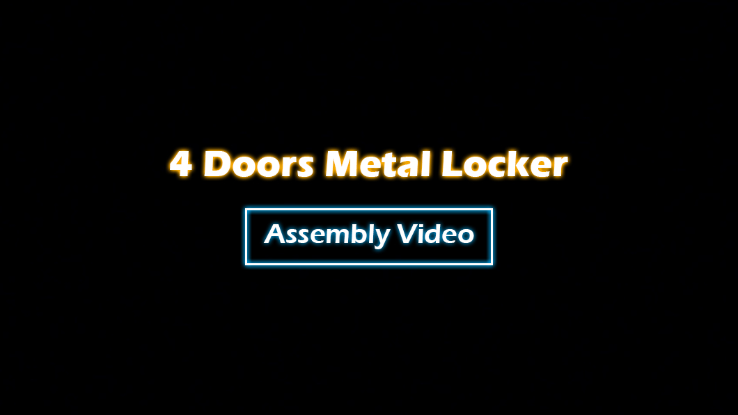 thumbnail video image 2 of Metal Storage Locker, 71" Metal Locker with 4 Doors and Lock, Steel Storage Lockers for Employees, Gym, School, Home, Gray White, 2 of 9