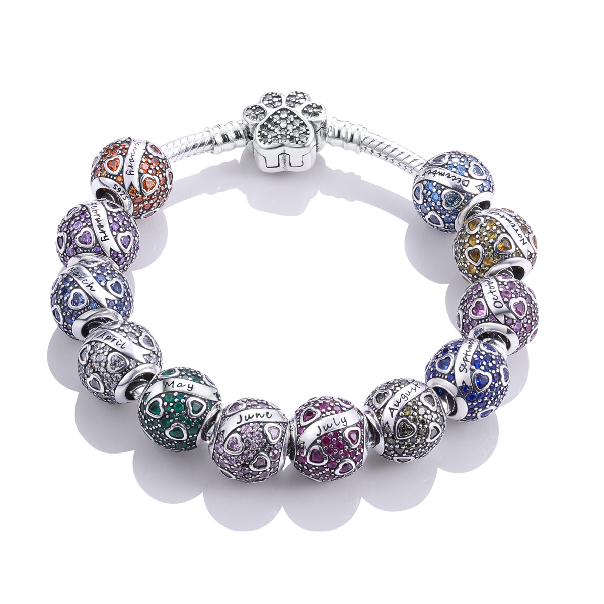 thumbnail video image 2 of MULA Feb Birthstone Charms 925 Sterling Silver Charms for Bracelets and Necklaces Gift for Women, 2 of 8