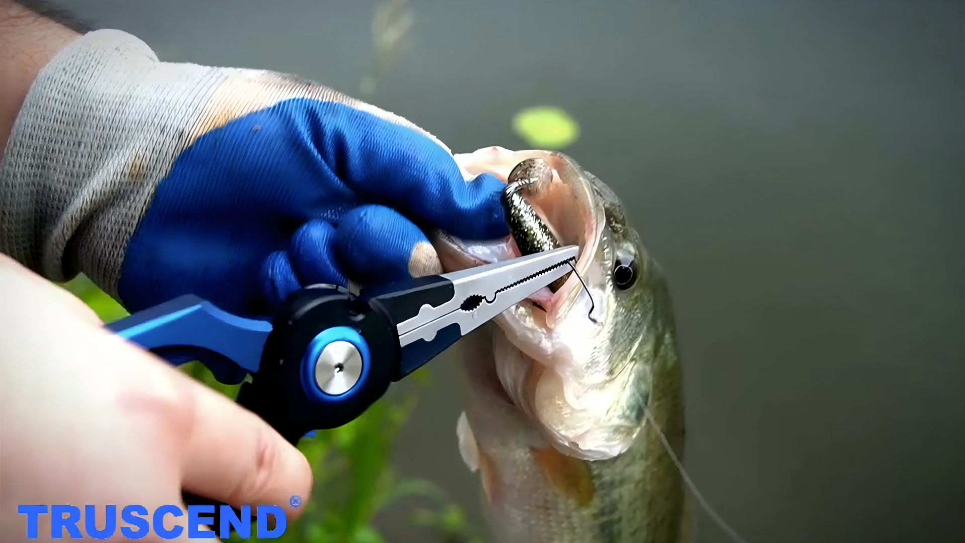 thumbnail video image 2 of TRUSCEND Fishing Pliers, Lockable Handy Fishing Gear with Innovative Ergonomical Handle, Corrosion Saltwater Resistant Teflon Coated Fishing Tool, Multi-Function Fishing Plier with Mo-V Cutter, 2 of 7