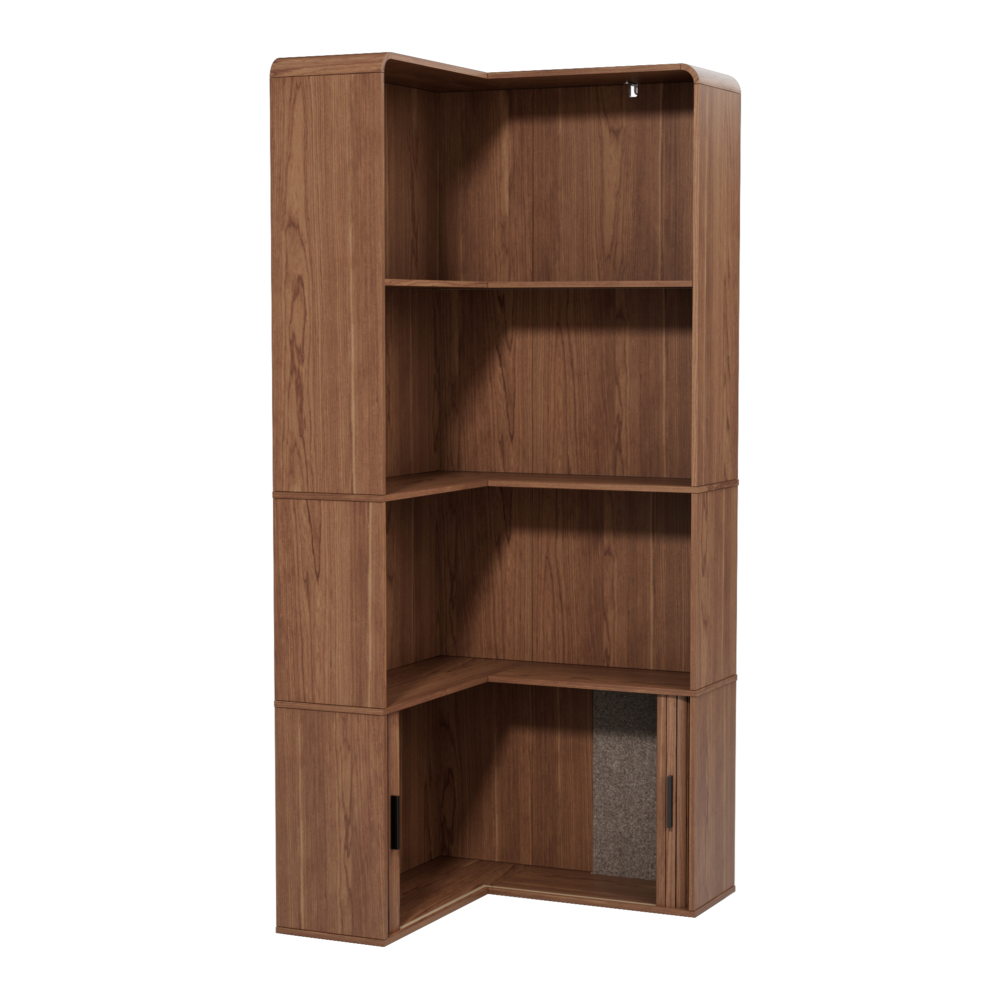thumbnail video image 2 of 4 Tier Corner Bookcase, L-Shaped Bookshelf with Large Storage Capacity for Living Room, Bedroom, Office, 2 of 8