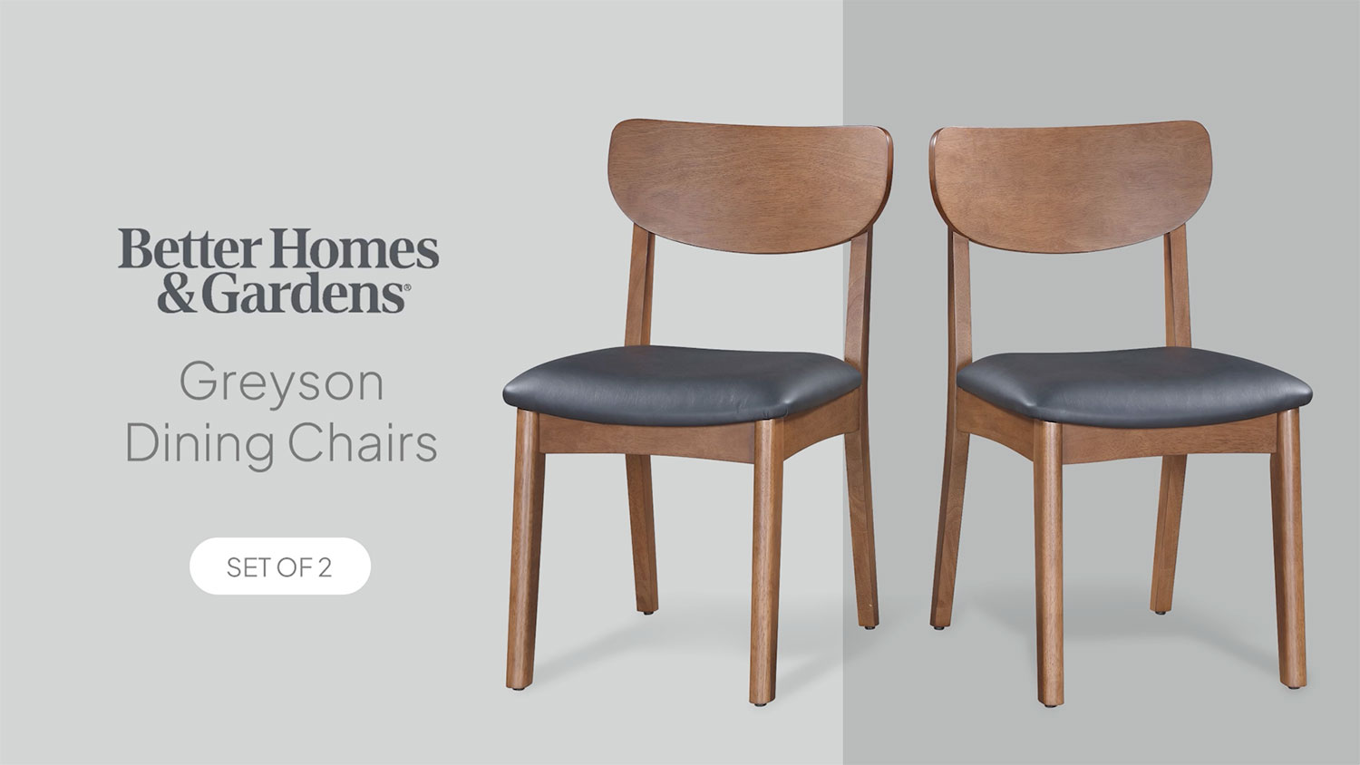 thumbnail video image 3 of Better Homes & Gardens Greyson Dining Chairs, Blue Fabric Seat, Set of 2, 3 of 15