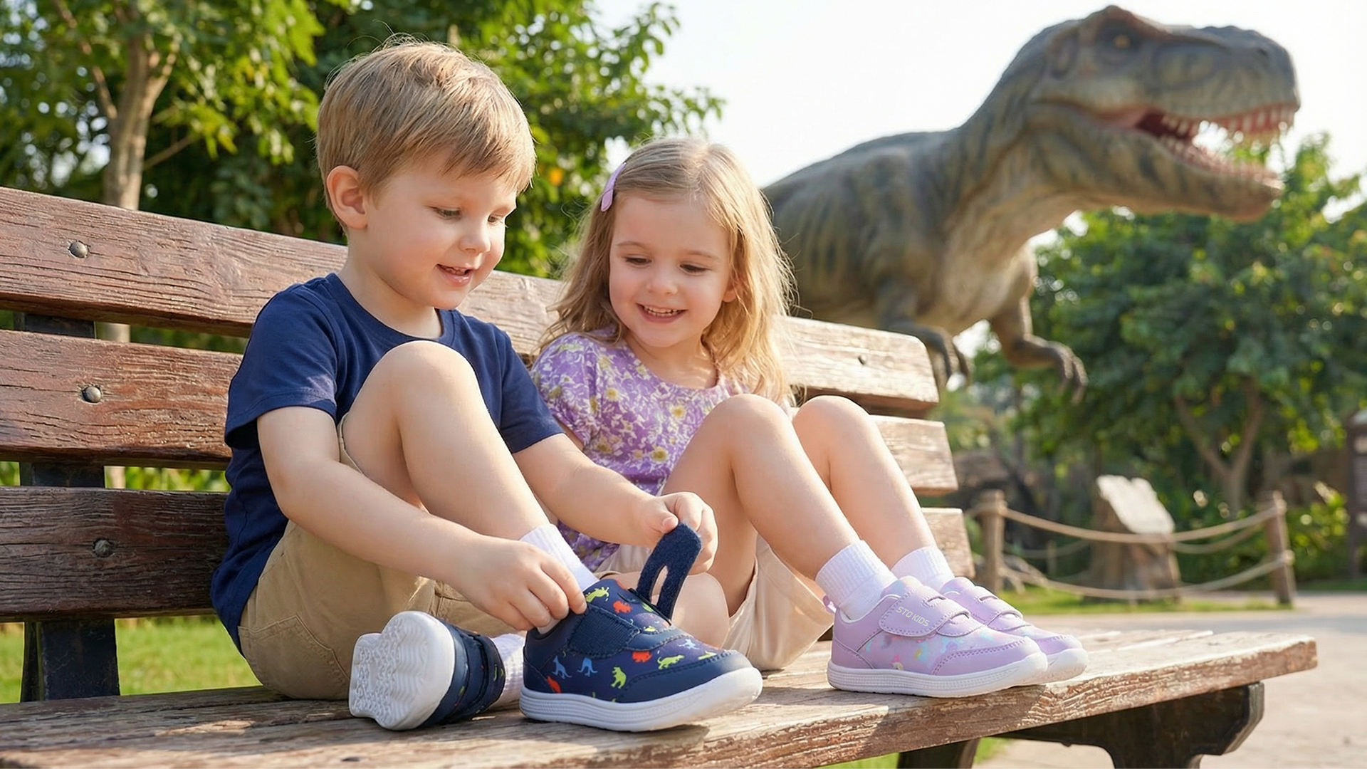 thumbnail video image 2 of STQ Toddler Wide Toe Box Shoes:Girls Barefoot Shoes,Baby First Walking Shoes Canvas Casual Preschool Flat Comfort Non Slip Lightweight Outdoor Beige Glitter Toddler Size 10, 2 of 8