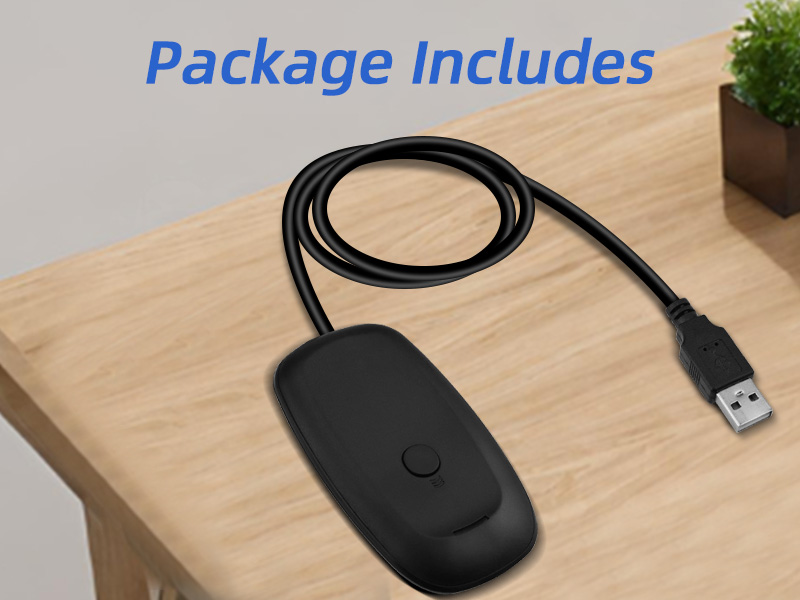 thumbnail video image 2 of Mcbazel Wireless USB 2.0 Gaming Receiver Adapter for Microsoft Xbox 360 Desktop Pc Laptop Gaming - Black, 2 of 12