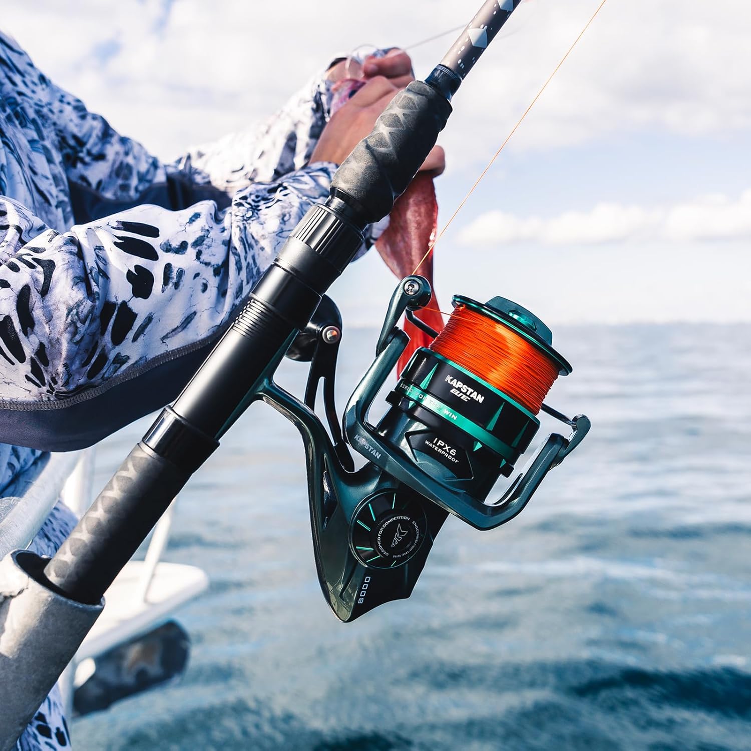 thumbnail video image 2 of KastKing Kapstan Elite Saltwater Spinning Reel -3000 Size, 55 lbs Drag, CNC Aluminum Body, 2 of 10