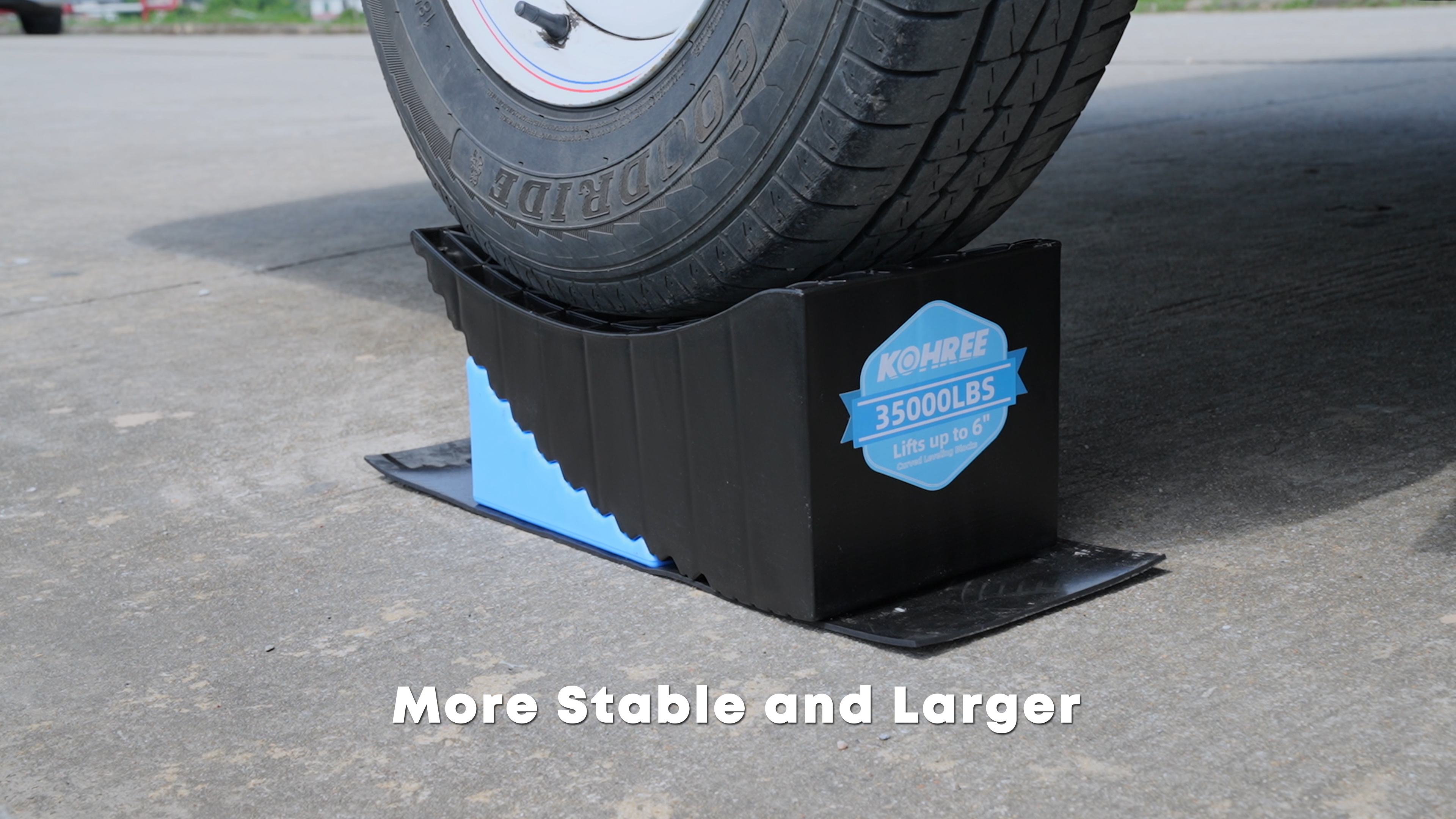 thumbnail video image 2 of Kohree 2 Pack Upgraded Camper Leveler RV Leveling Blocks 6 Inch,with 2 Spirit Levels & Carrying Bag for Travel Trailers, 2 of 11