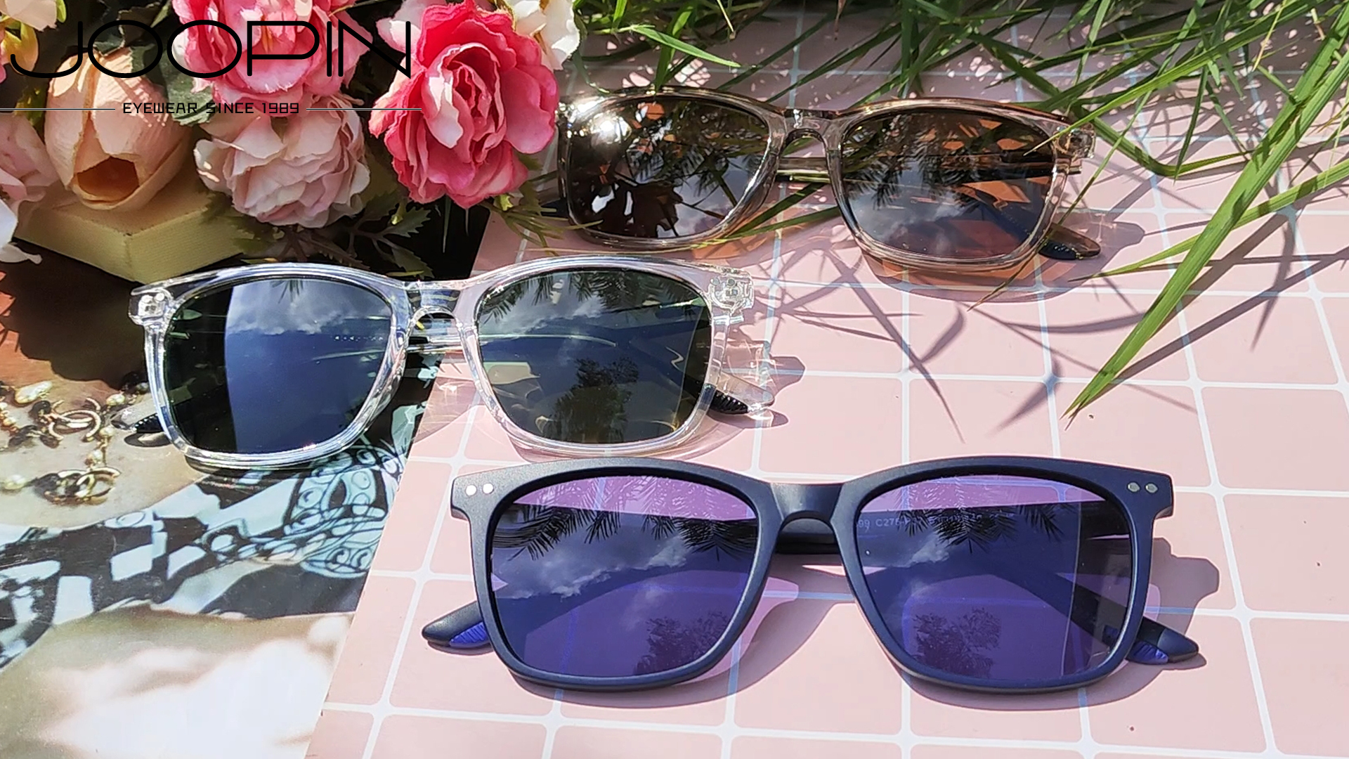 thumbnail video image 2 of Joopin Unisex Polarized UV Protection Sun Glasses Retro Mens Driving Square Shades(Tea), 2 of 8