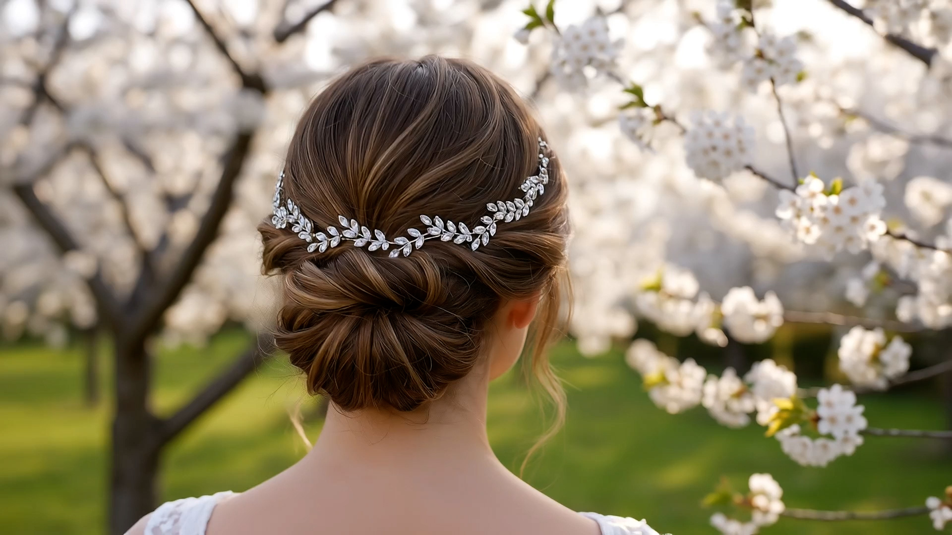 thumbnail video image 2 of MIALLO Delicate Silver Single Row Marquise Zircon Hair Vine, Elegant Women Headband for Everyday Wear, Wedding & Party, 2 of 8