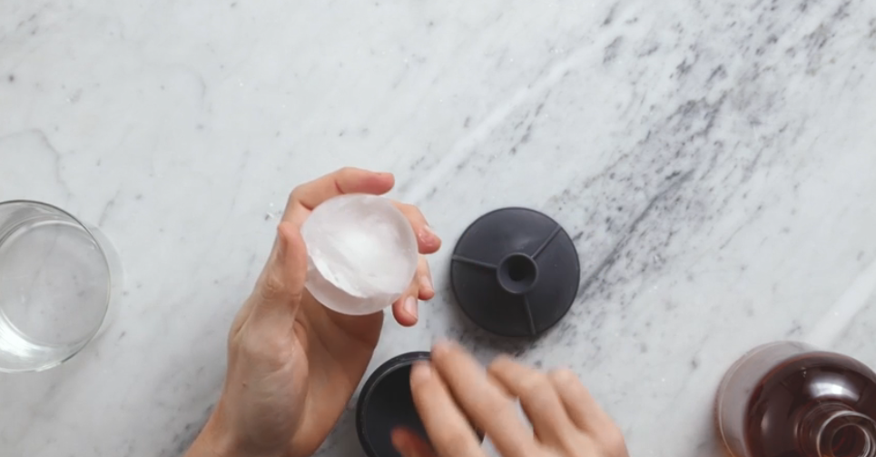 thumbnail video image 2 of RuWeoMaa 6 Large Whiskey Ice Cubes Mold, Clear Ice Ball Maker Mold, 2.4 Inch Round Silicone Ice Molds for Cocktails, Idea Gifts for Dad Boyfriend Boss Men who Have Everything, 3"X3" (Black), 2 of 10