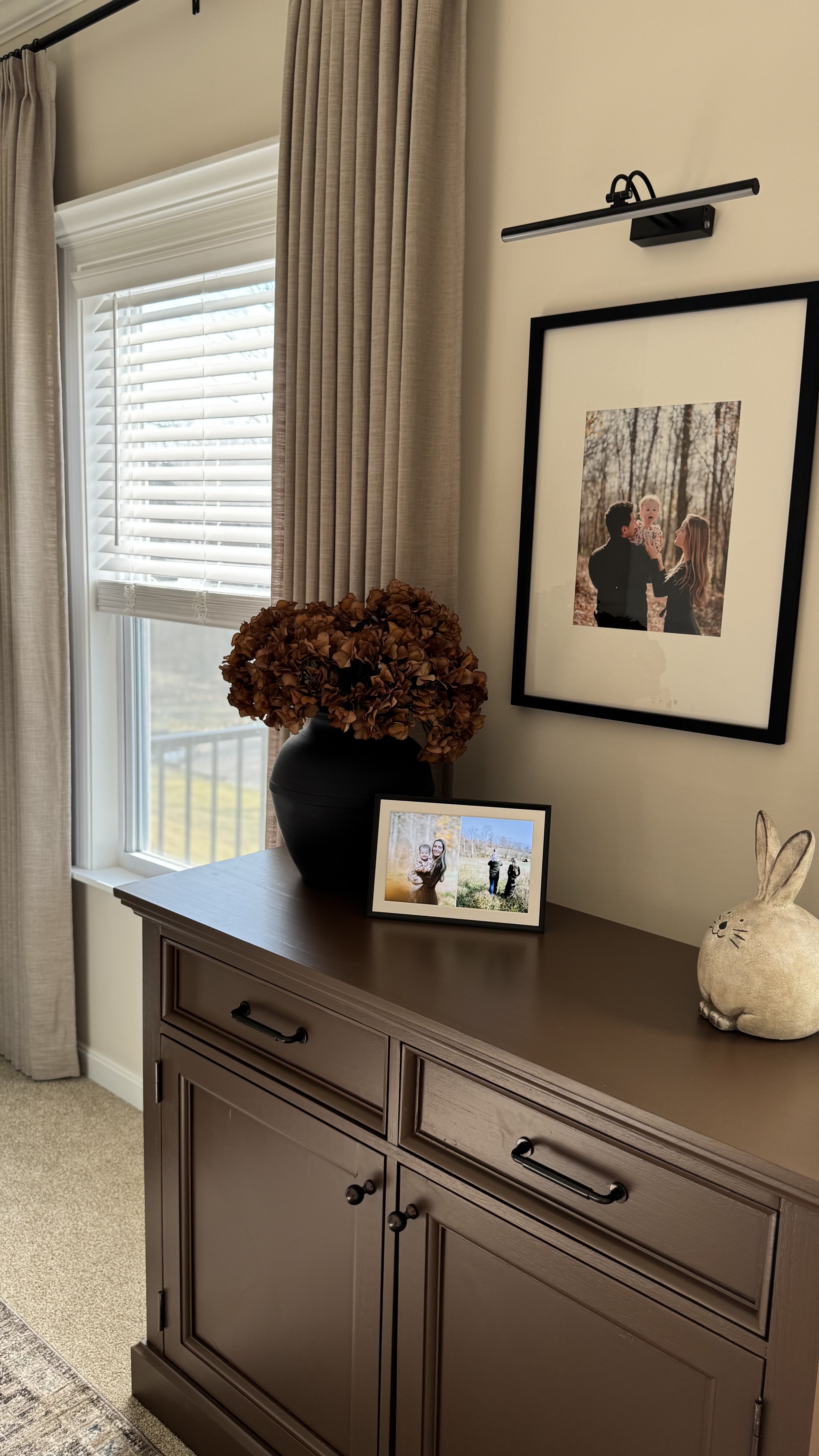 thumbnail video image 2 of TWOPAGES 52 W X 108 L Inch Length Curtain Pinch Pleated Header Light Filtering Drape Linen Blend Drapery for Bedroom, 1 Panel, Rust Brown, 2 of 6