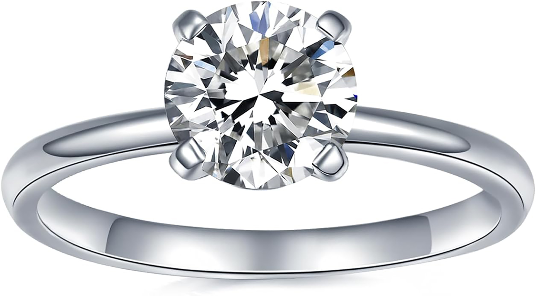 thumbnail video image 2 of Atobao Solitaire Moissanite Engagement Ring, 2CT D Color VVS1 Simulated Diamond Bridal Rings 925 Sterling Silver with 18K White Gold Plated Promise Wedding Band for Women, 2 of 18