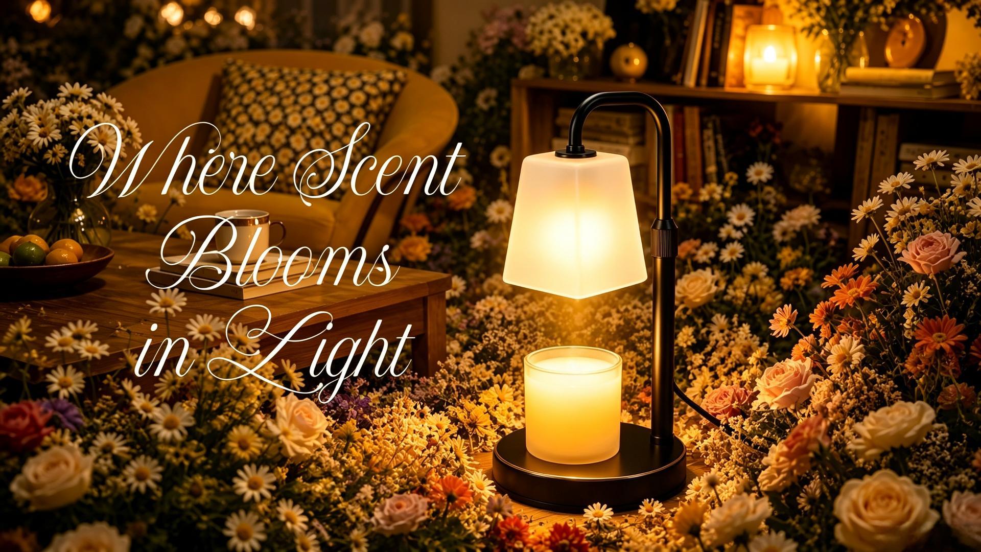 thumbnail video image 2 of Hausdemo Candle Warmer Lamp, Timer, Dimmable, Adjustable Height, for Scented Jar Candles, Birthday Gifts for Women Mom, Home Decor, Metal Square with Bulbs, 2 of 12