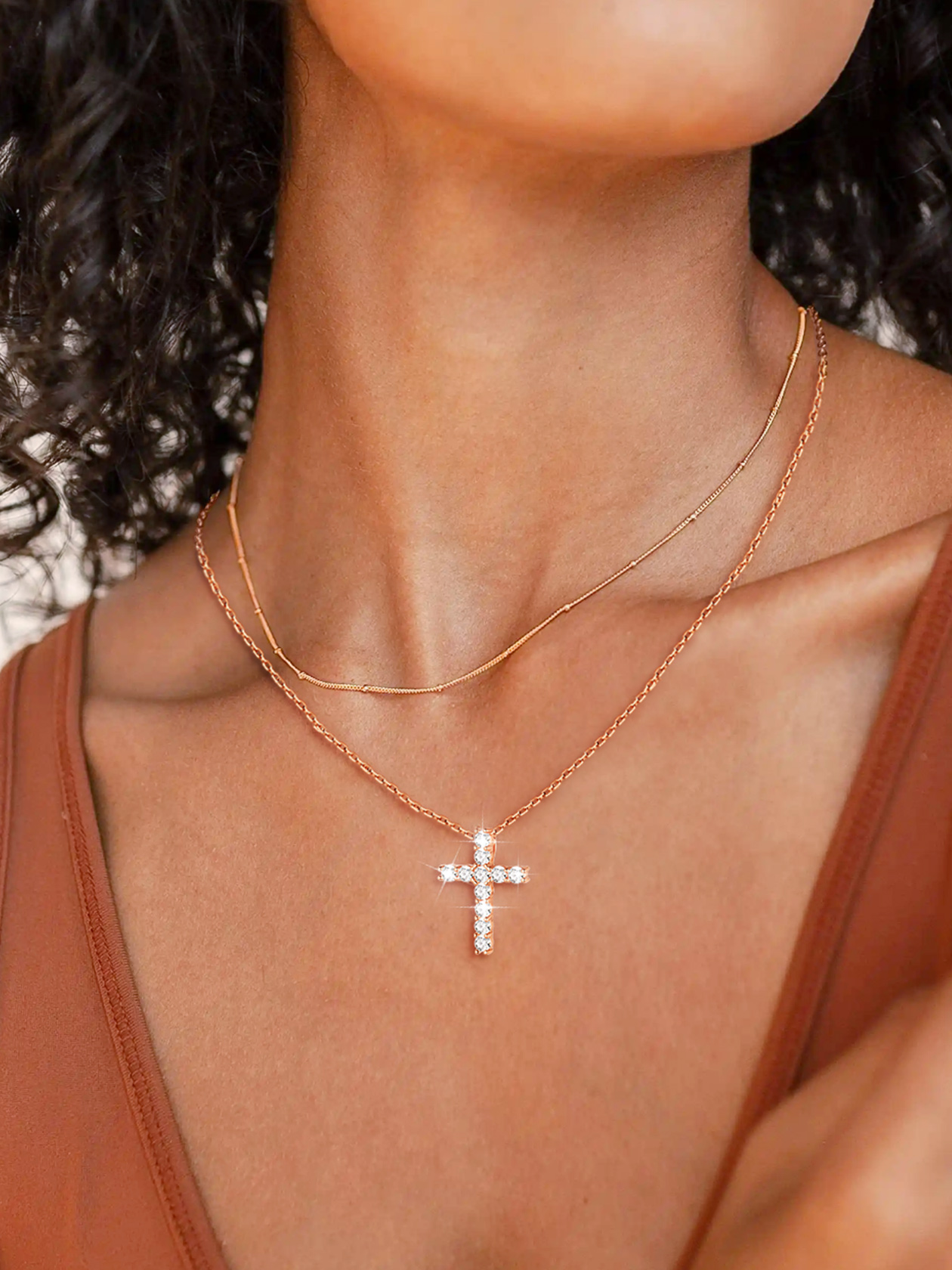 thumbnail video image 2 of Suplight Cross Necklaces for Women, 925 Sterling Silver Faith Pendant Jewelry Gift for Women, 2 of 9