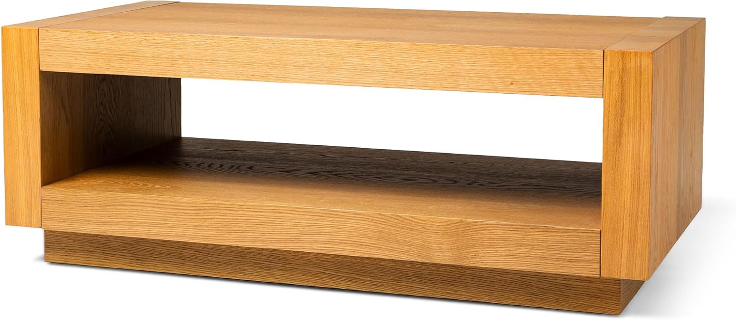 thumbnail video image 2 of Maven Lane Artemis Contemporary Wooden Coffee Table in Refined Natural Finish, 2 of 7