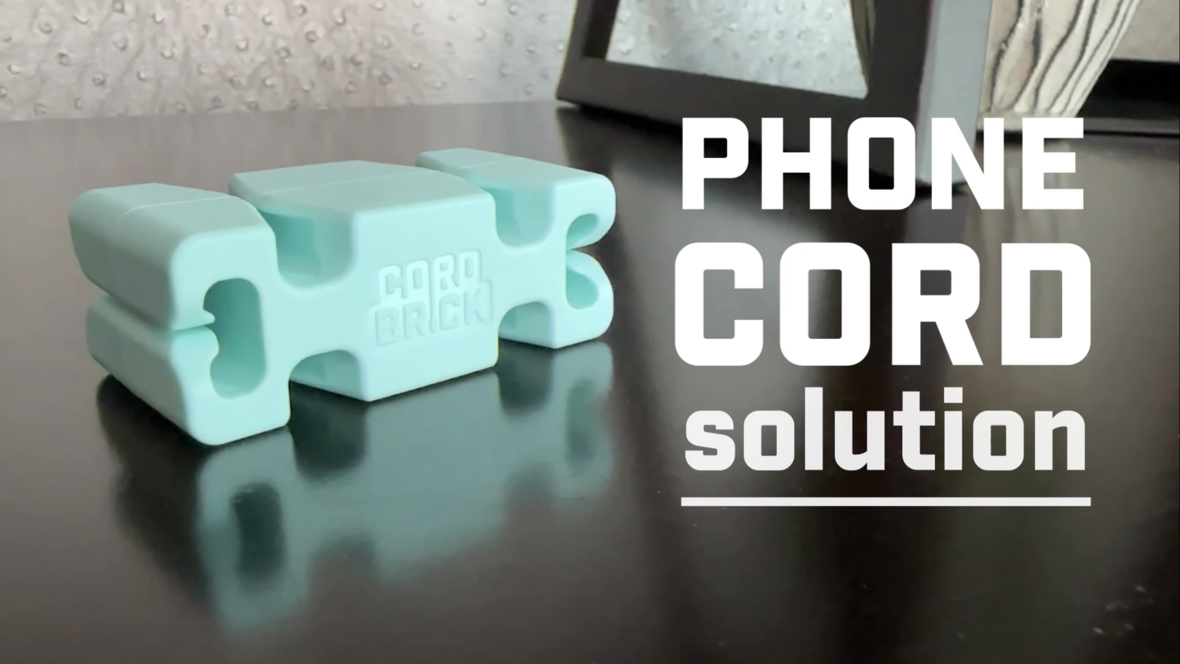 thumbnail video image 2 of CordBrick Stocking Stuffers for Adults Cord Management Weighted Cord Holder Cable Wrap Phone Stand - Multiuse Gadget Organizer for Nightstand, Desk. Gift for Men, Durable Silicone. 2pk Green, 2 of 7