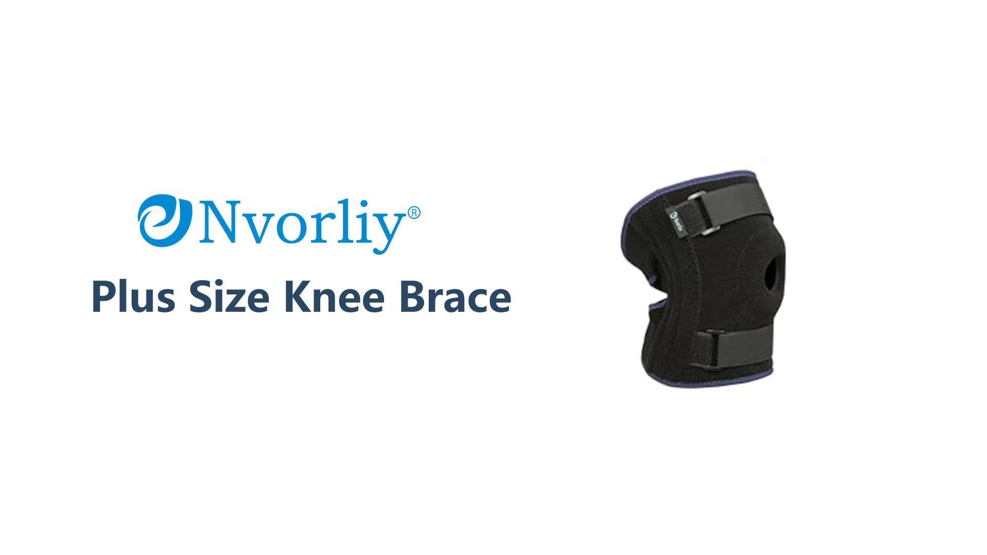 thumbnail video image 2 of Nvorliy Plus Size Knee Brace for Knee Pain Plus Size, Adjustable Knee Support with Side Stabilizers for Arthritis Pain,Meniscus Tear, Fit Women & Men (7XL/8XL), 2 of 7