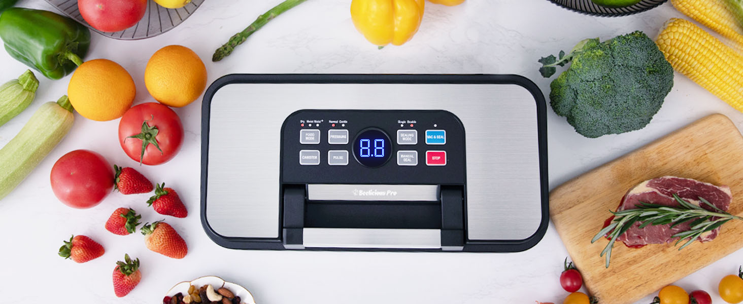 thumbnail video image 2 of 95Kpa Powerful Vacuum Sealer, Aeitto Food Sealer with 10-in-1 Functions, Easy-Lock Handle, Double Heat Seal & Double Pump, for Food with Bags Storage, Built-in Cutter,Stainless Steel, 2 of 22