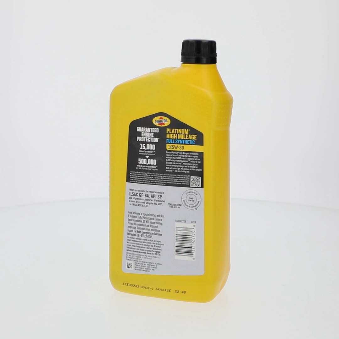3 pack) Pennzoil Platinum High Mileage Full Synthetic 5W-30 Motor