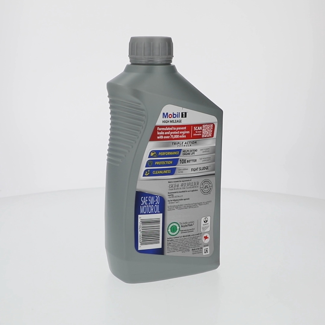4 pack) Mobil 1 High Mileage Full Synthetic Motor Oil 5W-30, 1