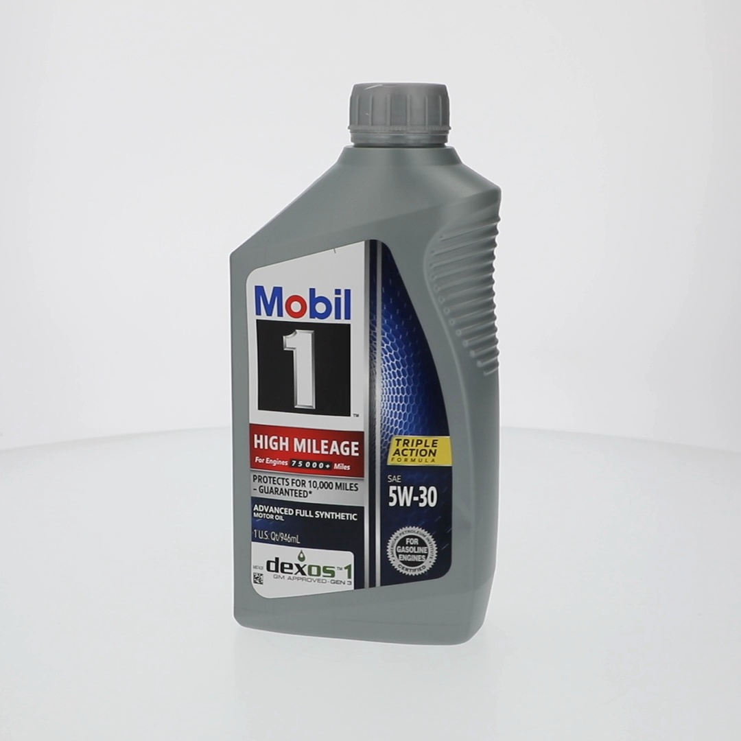 4 pack) Mobil 1 High Mileage Full Synthetic Motor Oil 5W-30, 1