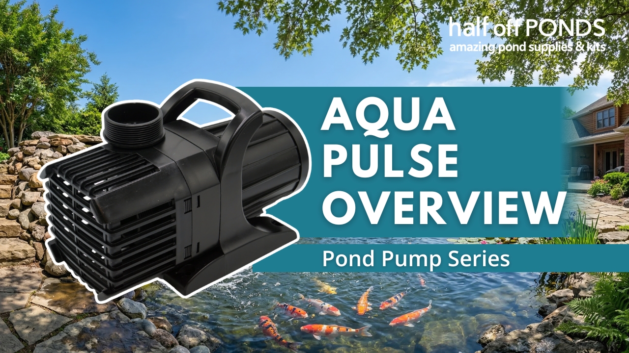 thumbnail video image 2 of Half Off Ponds Aqua Pulse Submersible Pond Pump for Waterfalls, 4000 GPH, 0.37 HP, 33 ft Cord, 2 of 9