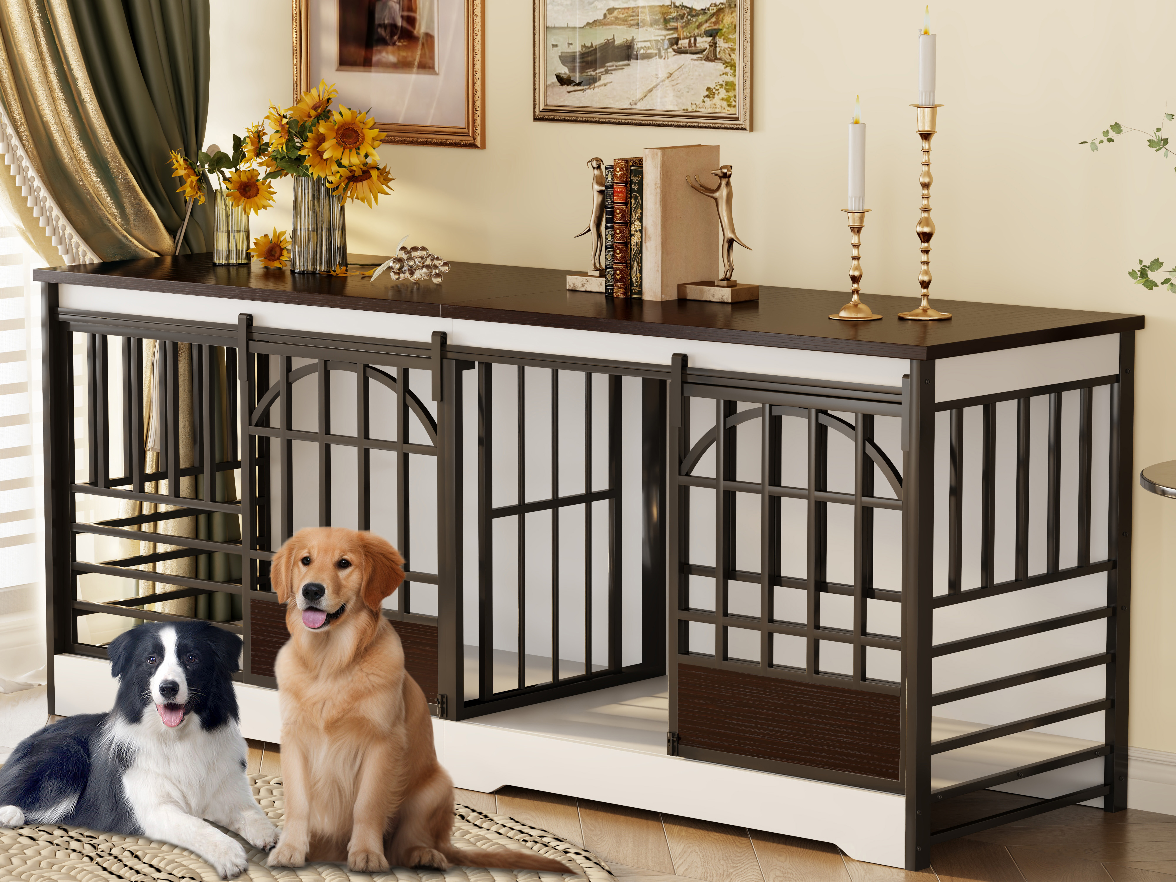 Image result for Bel Ark, Dog Crate Furniture, 78 inch, Heavy Duty Indoor Kennel ...