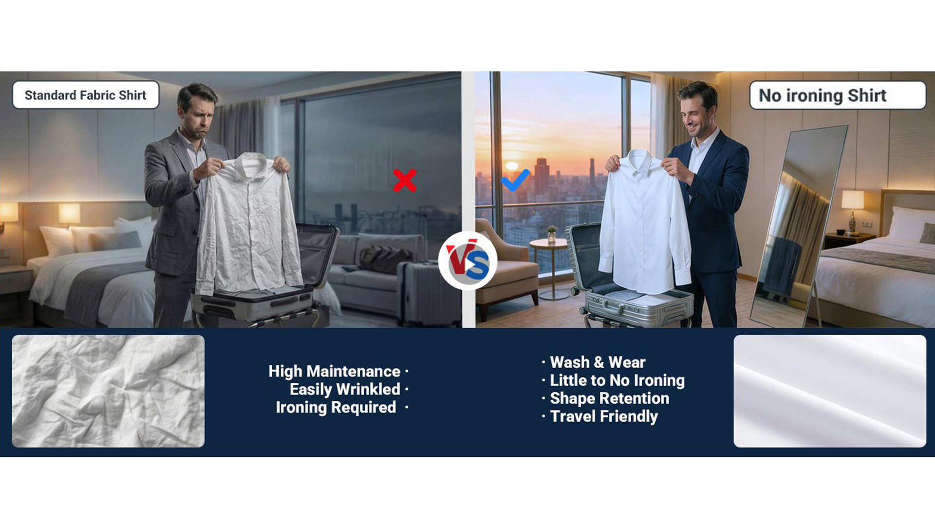 thumbnail video image 2 of Long Sleeve Mens Dress Shirts Business Solid Stretch Shirts Wrinkle Free Formal Shirts with Pocket, 2 of 9