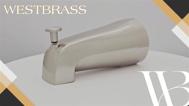 thumbnail video image 2 of Westbrass E531DUS-07 Universal Fit 5-1/4" Diverter Tub Spout, Satin Nickel, 2 of 12