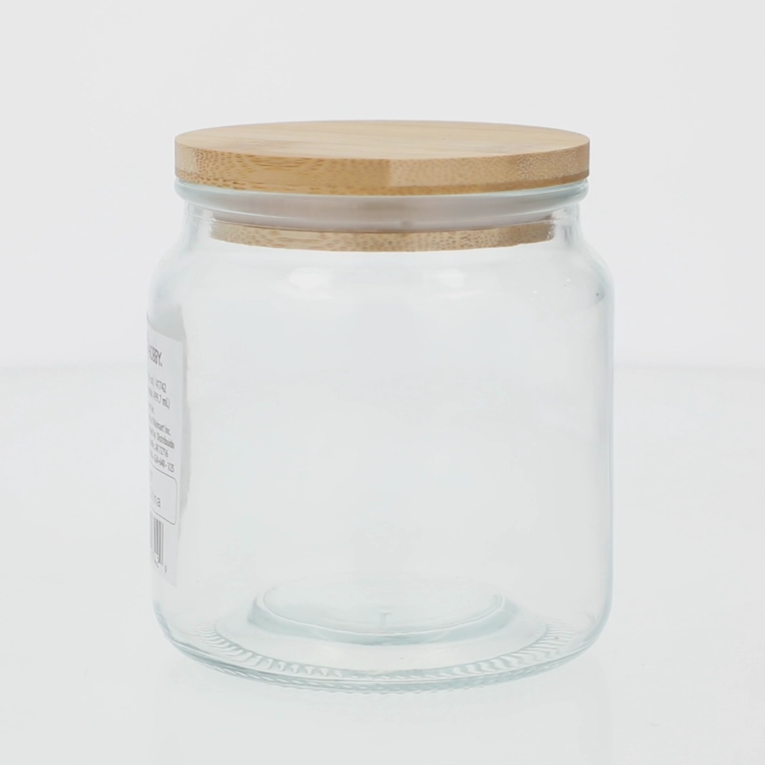 Hello Hobby Glass Jar with Bamboo Lid, 16.9 oz, 1 Piece - Walmart.com