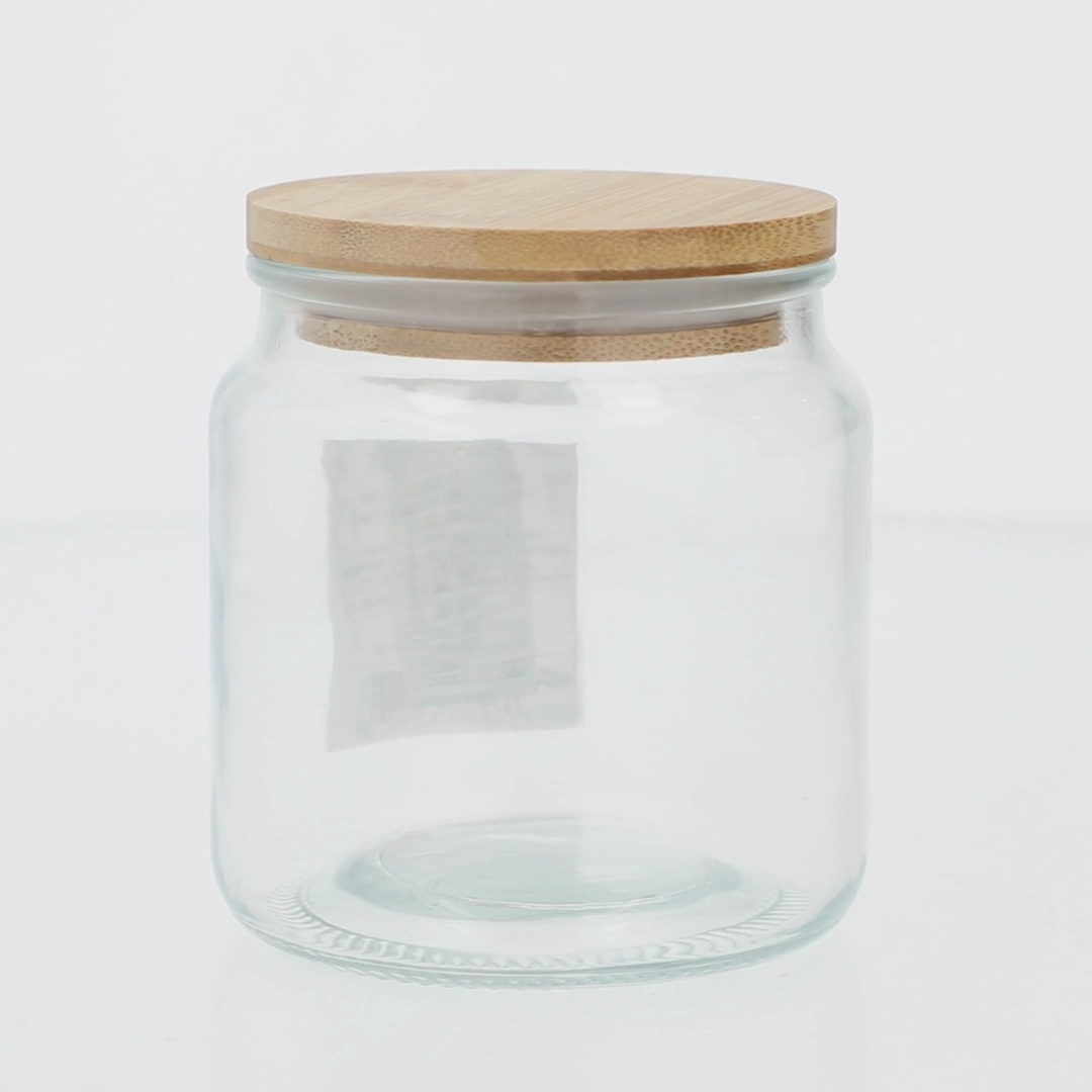 ハンスヘッドバーグ？HANSHEDBERG. Jar with lid Hello Hobby Glass Jar with Bamboo Lid, 16.9 oz, 1 Piece - Walmart.com