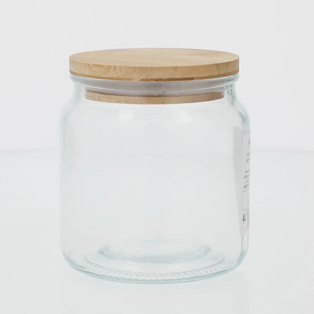 Hello Hobby Glass Jar with Bamboo Lid, 16.9 oz, 1 Piece - Walmart.com