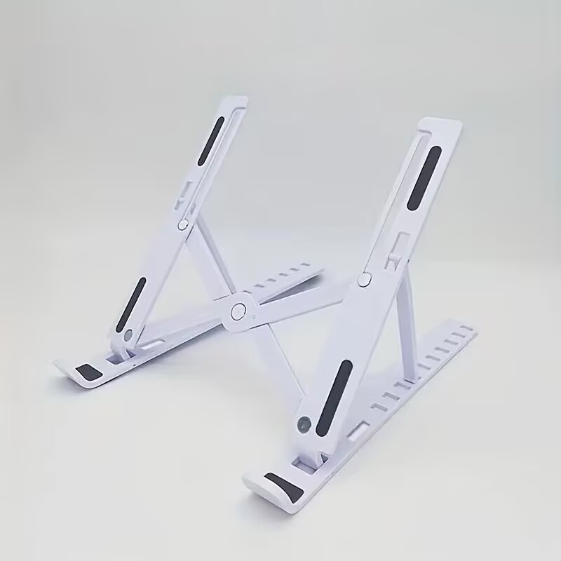 thumbnail video image 2 of FIASON 1 Pack Black Adjustable Laptop Stand,Compatible with 9-17" Laptop,7-Levels Ventilated Aluminum Laptop Holder for Desk,Ergonomic Universal Computer Stand with aluminum, metal and Rubber, 2 of 13
