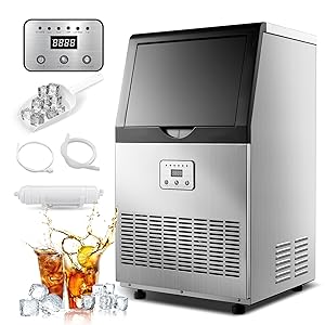 thumbnail video image 2 of AMZGACHFKTCH 100lbs/24H Electric Ice Maker Machine with Self-Cleaning & Digital Display, 2 of 10