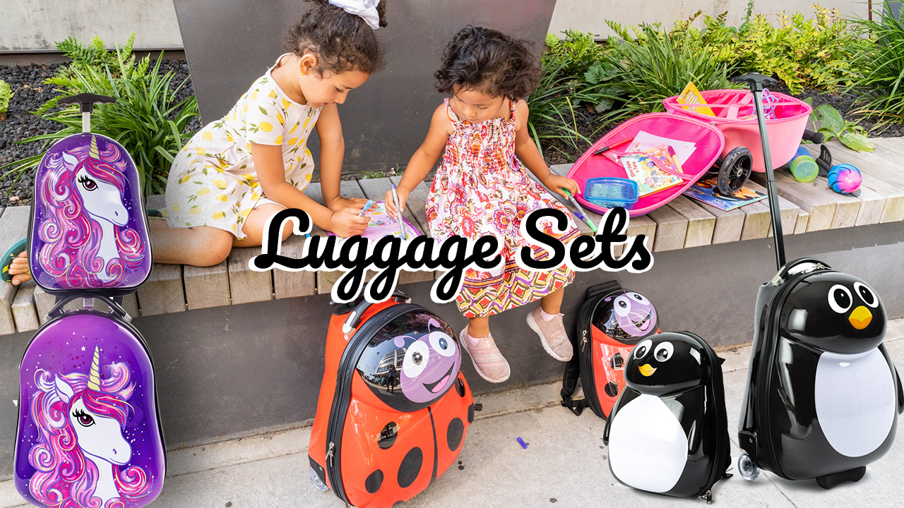 thumbnail video image 2 of Kiddietotes Penguin Luggage & Backpack Set for Toddlers and Children - Unisex, 2 of 6