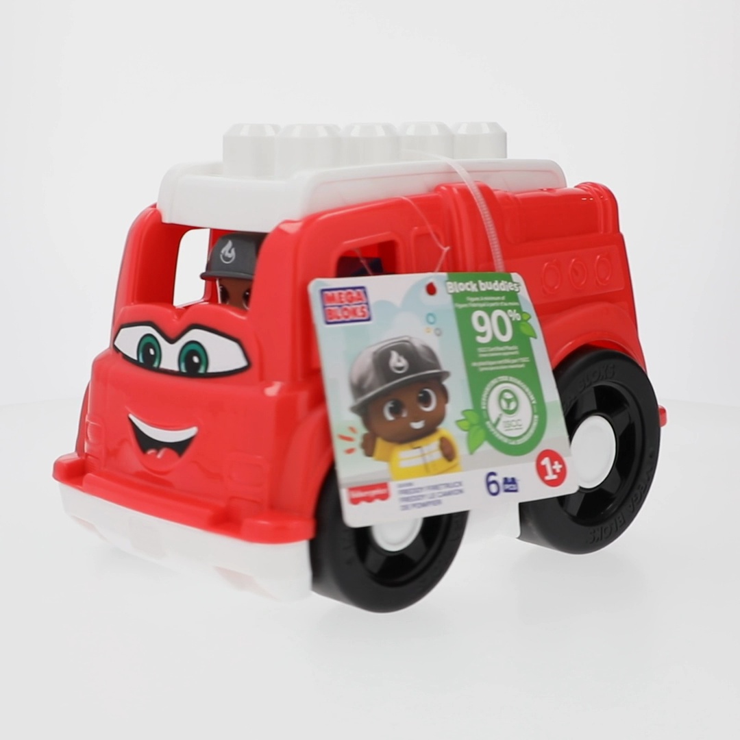 Mega Bloks Freddy Fire Truck, Construction Toy Blocks, Large