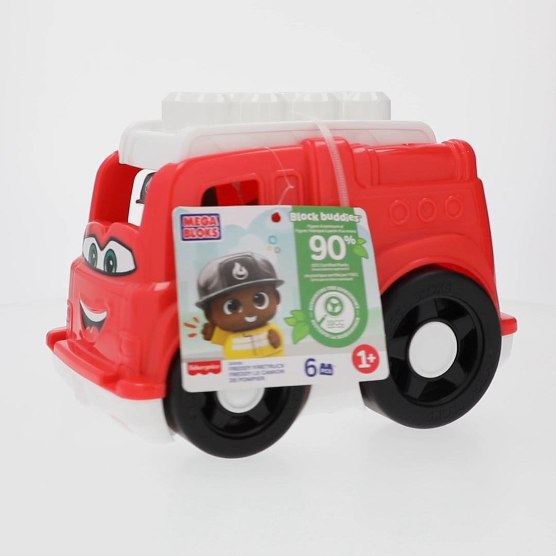 メガ・ブロック・フレディ・ファイヤー Mega Bloks Freddy Fire Truck, Construction Toy Blocks, Large