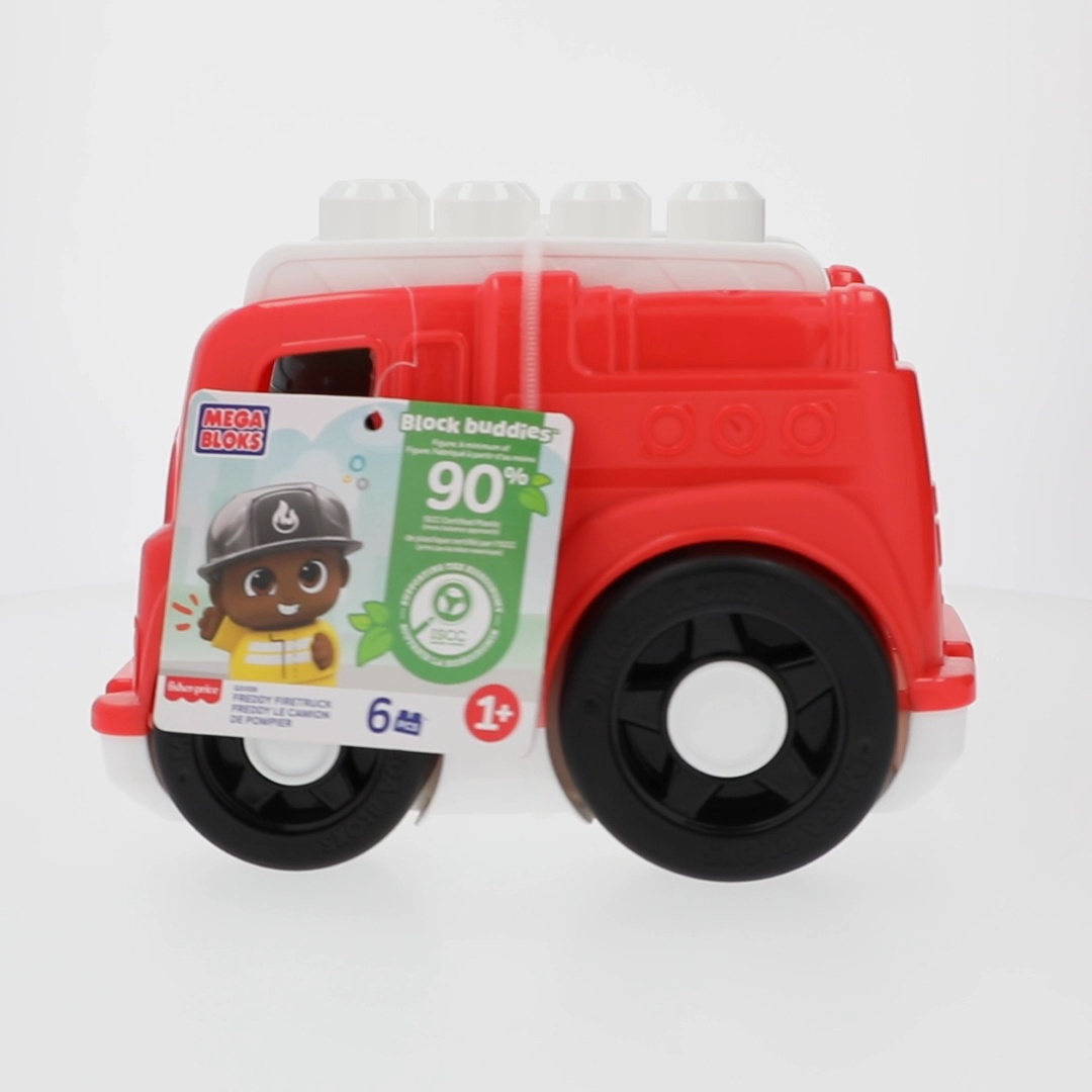 Mega Bloks Freddy Fire Truck, Construction Toy Blocks, Large