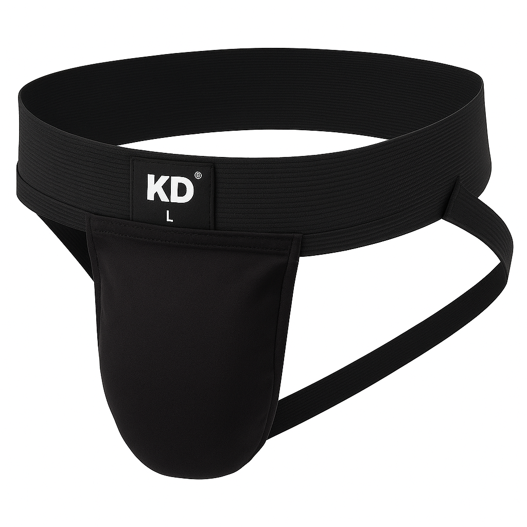 thumbnail video image 2 of KNK Organic Cotton Jockstrap Gym Supporter – 3” Waistband, Soft & Durable, Black L, 2 of 7