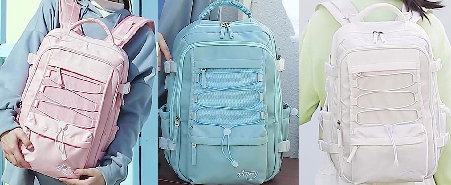 thumbnail video image 2 of Travel Backpack for Women Men 15.6 Inch Laptop Backpacks with USB Port Carry on Bag Airline Approved Large College School Bookbags Waterproof Work Business Sport Rucksack Casual Daypack (Green), 2 of 7