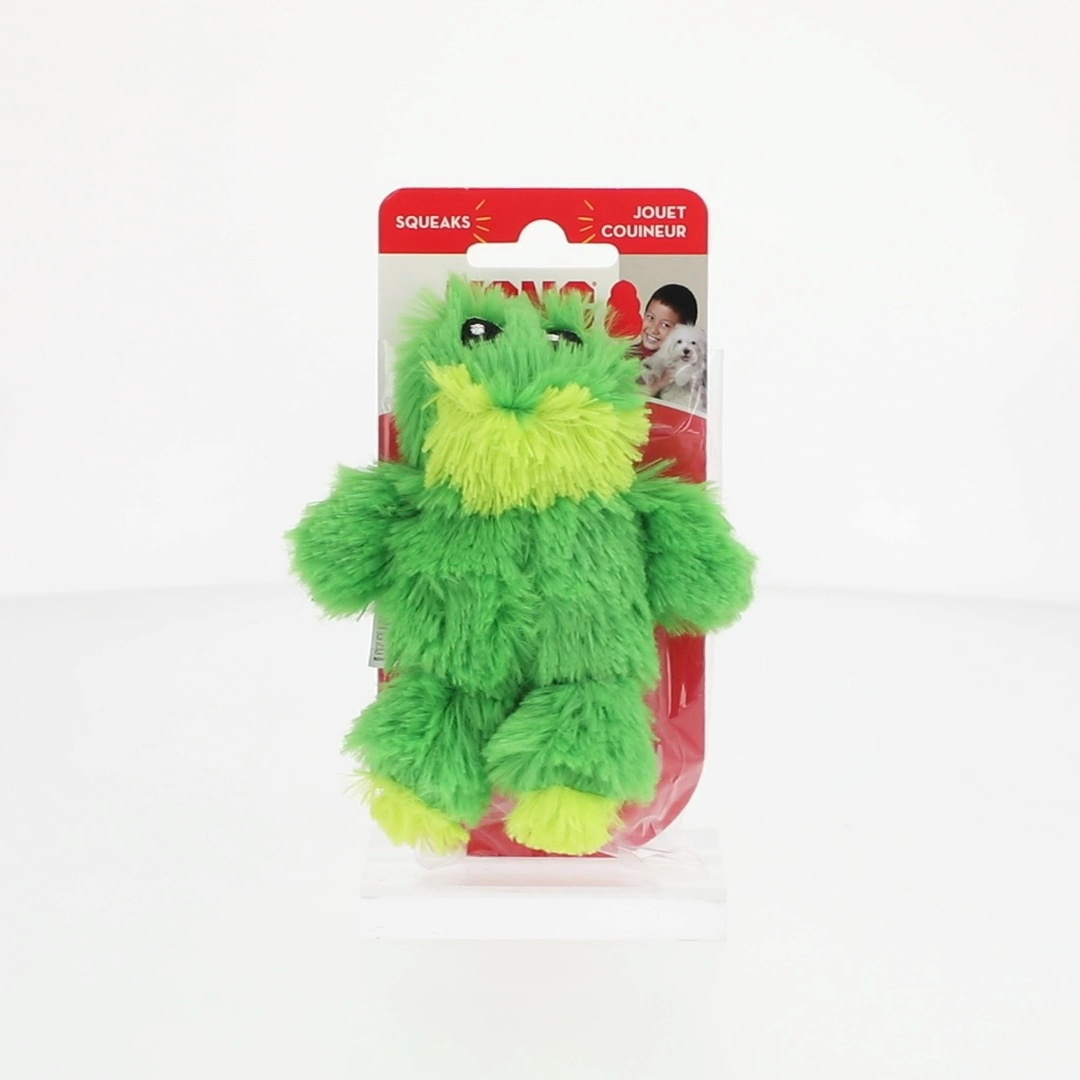 KONG® Dr.Noyz Dog Toy with Squeaker, Frog, XS for Dogs Up to 5 lbs